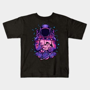 Astronaut Holding a Baby Illustration Kids T-Shirt